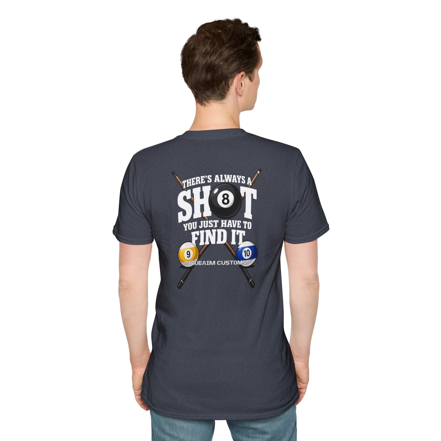 ‘Always A Shot' Billiards Cue & 8-Ball Graphic
