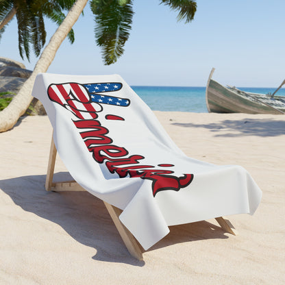 'Merica Peace Sign Beach Towel — Patriotic American Flag Pool & Beach Towel