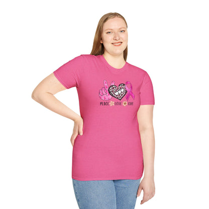 Breast Cancer Awareness Peace Love Hope T-Shirt