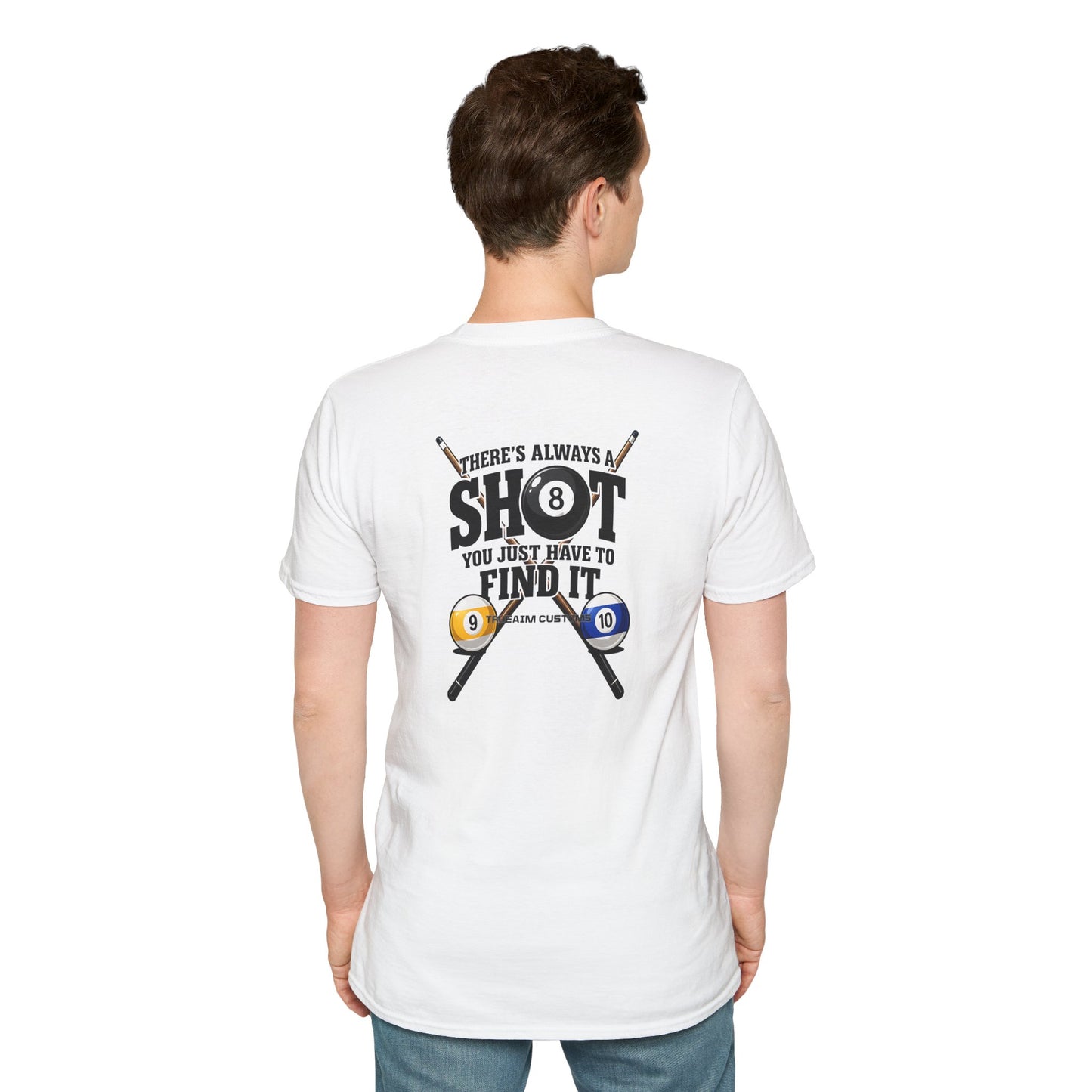 ‘Always A Shot' Billiards Cue & 8-Ball Graphic