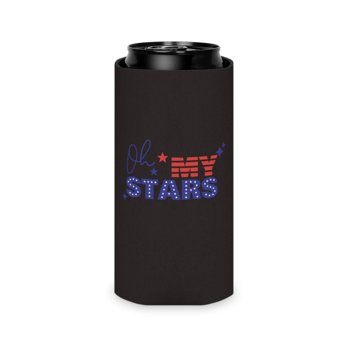 Oh My Stars Can Cooler – Patriotic 4th of July Beverage Koozie