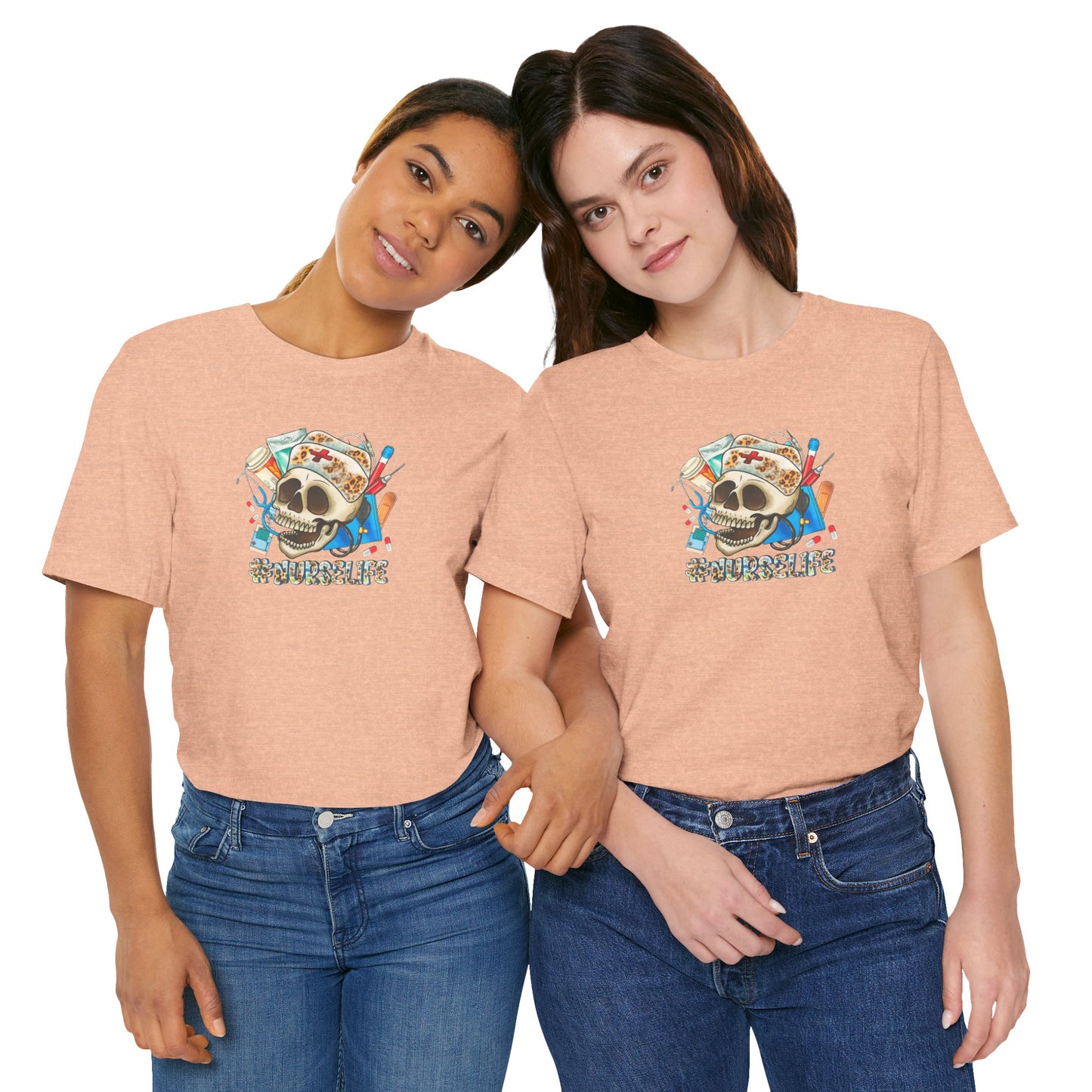 Nurse life Skull Graphic Tee