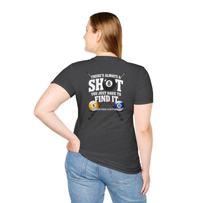 ‘Always A Shot' Billiards Cue & 8-Ball Graphic