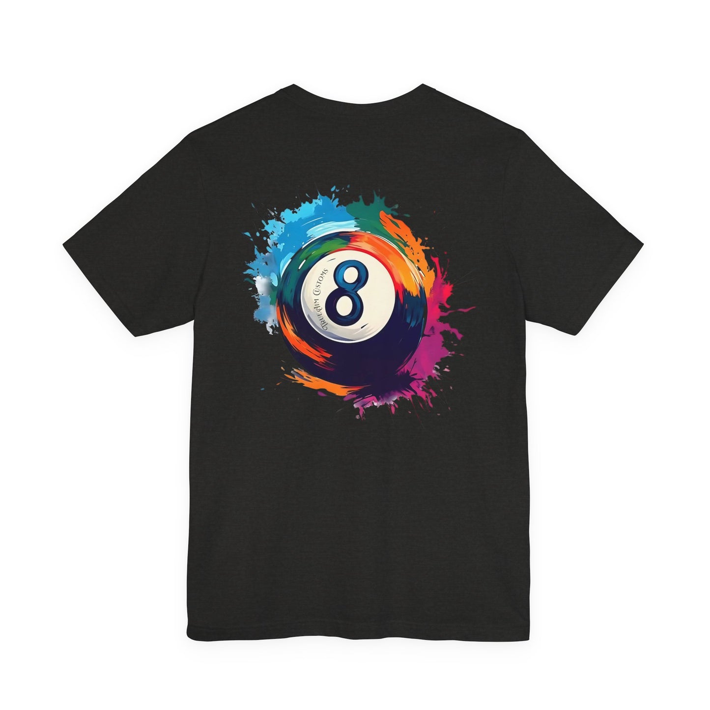 8 Ball Splash T‑Shirt — Colorful Pool Billiards Tee