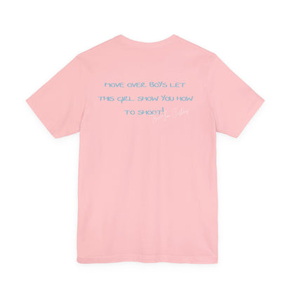 Game Day Pool Tee — "Game Day" Graphic T-Shirt (Back: "Move Over Boys Let This Girl Show You How To Shoot")