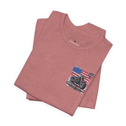 Freedom Motorcycle T-Shirt – American Flag Biker Tee