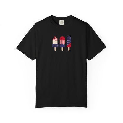 Patriotic Popsicle T-Shirt — USA Flag Ice Cream Graphic Tee