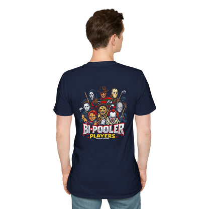 Horror Icons "Bi-Pooler Players" Graphic T-Shirt