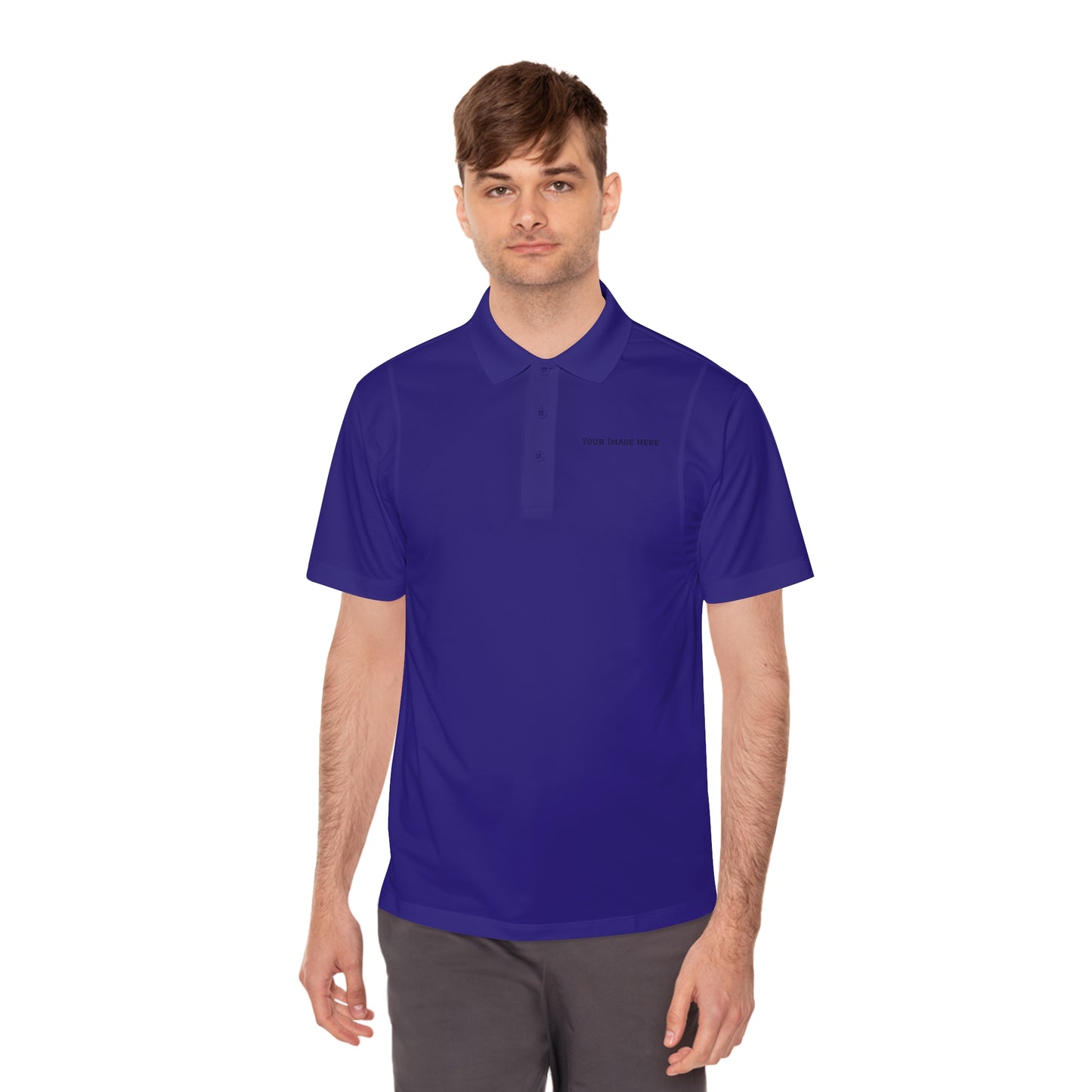 Custom Men's Sport Polo — Personalized Front/Back Logo Athletic Shirt