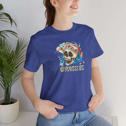 Nurse life Skull Graphic Tee