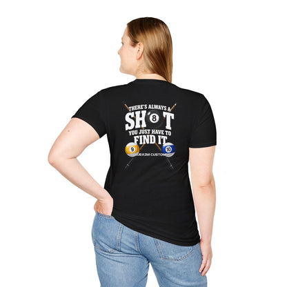 ‘Always A Shot' Billiards Cue & 8-Ball Graphic