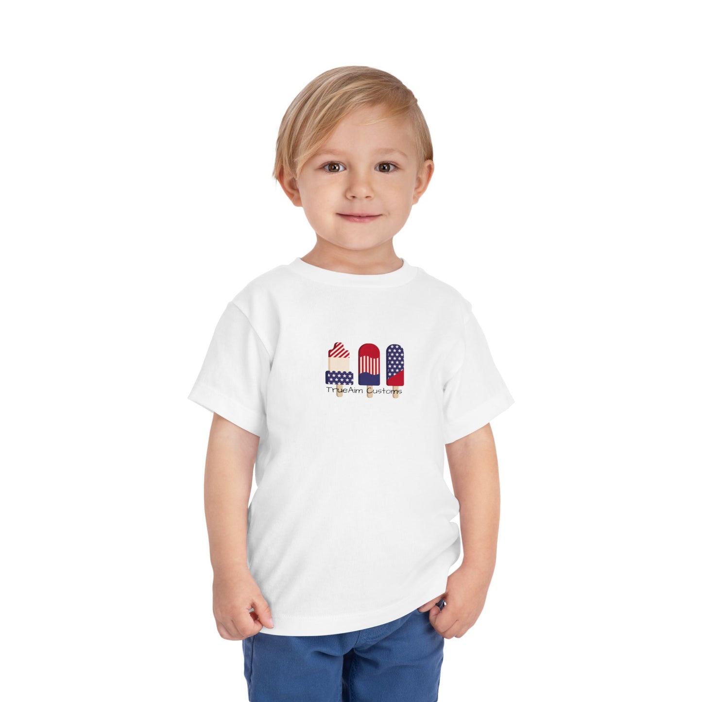 Toddler Tee — Patriotic Popsicle 4th of July Kids Shirt