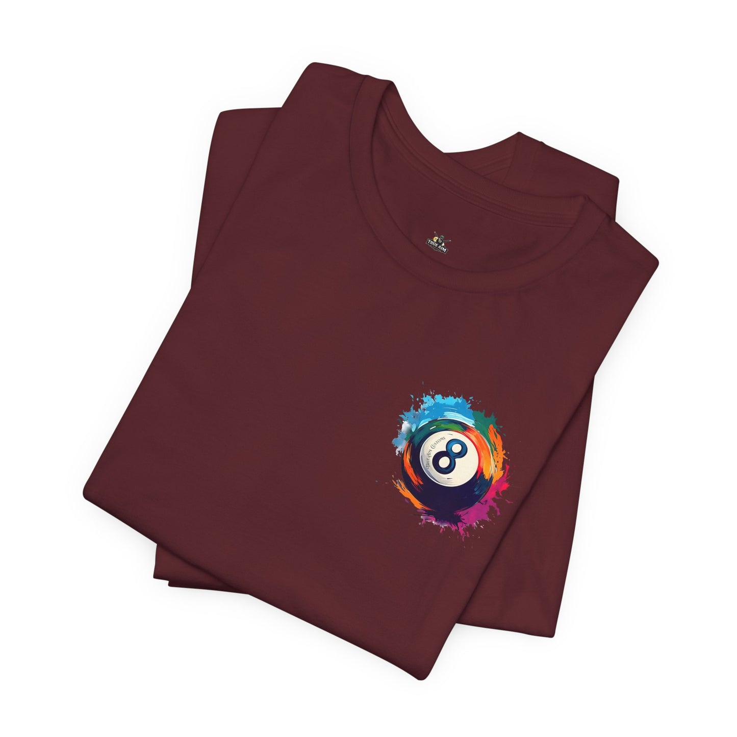 8 Ball Splash T‑Shirt — Colorful Pool Billiards Tee