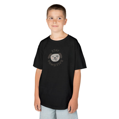 Kids T-Shirt — "Stay Pawsitive" Sloth Tee (Cute Animal Positivity Shirt)