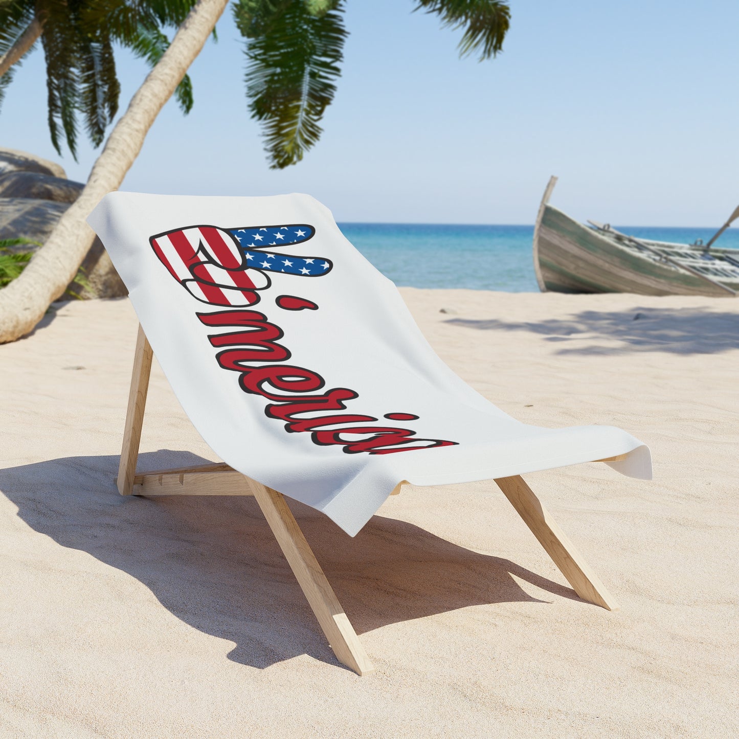 'Merica Peace Sign Beach Towel — Patriotic American Flag Pool & Beach Towel