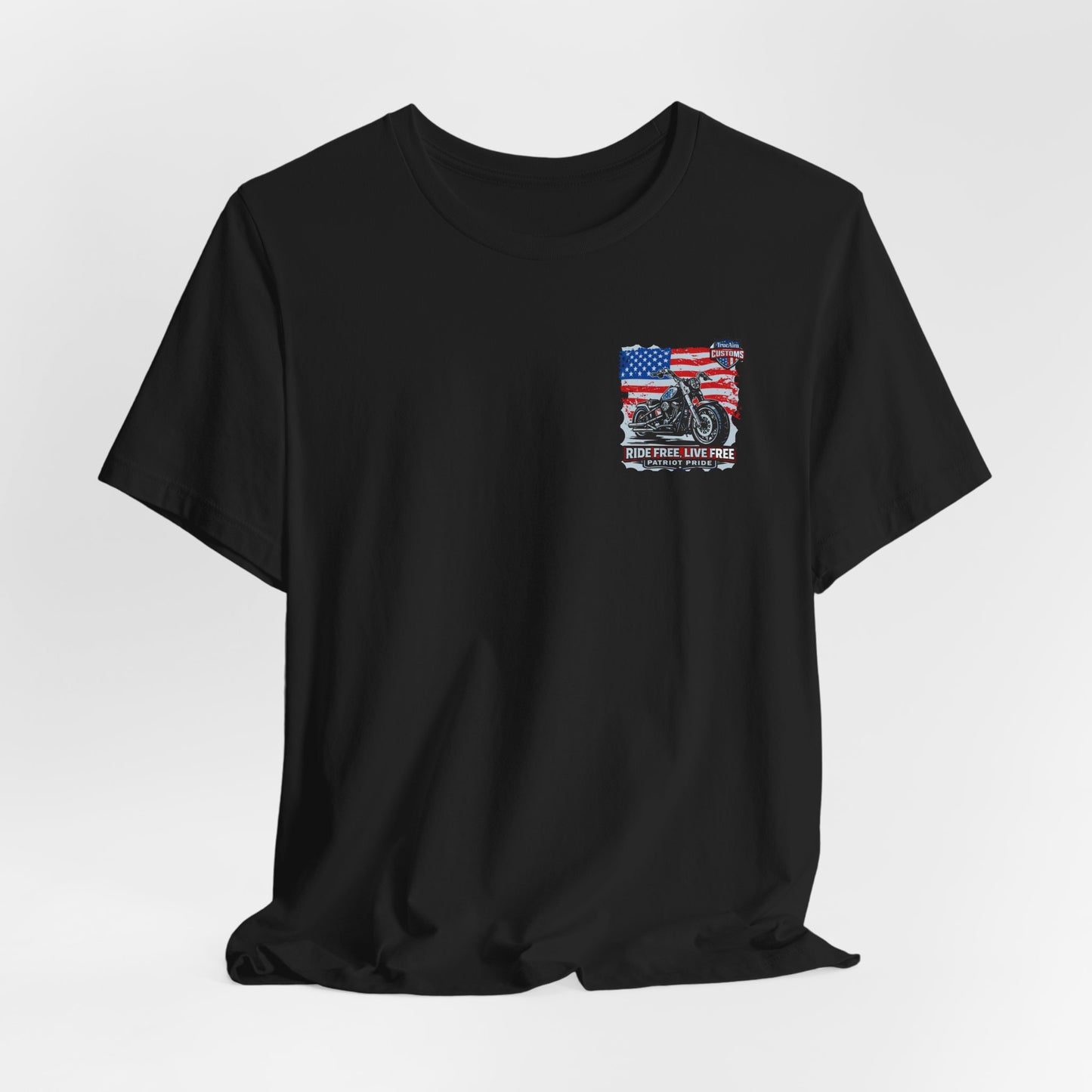 Freedom Motorcycle T-Shirt – American Flag Biker Tee