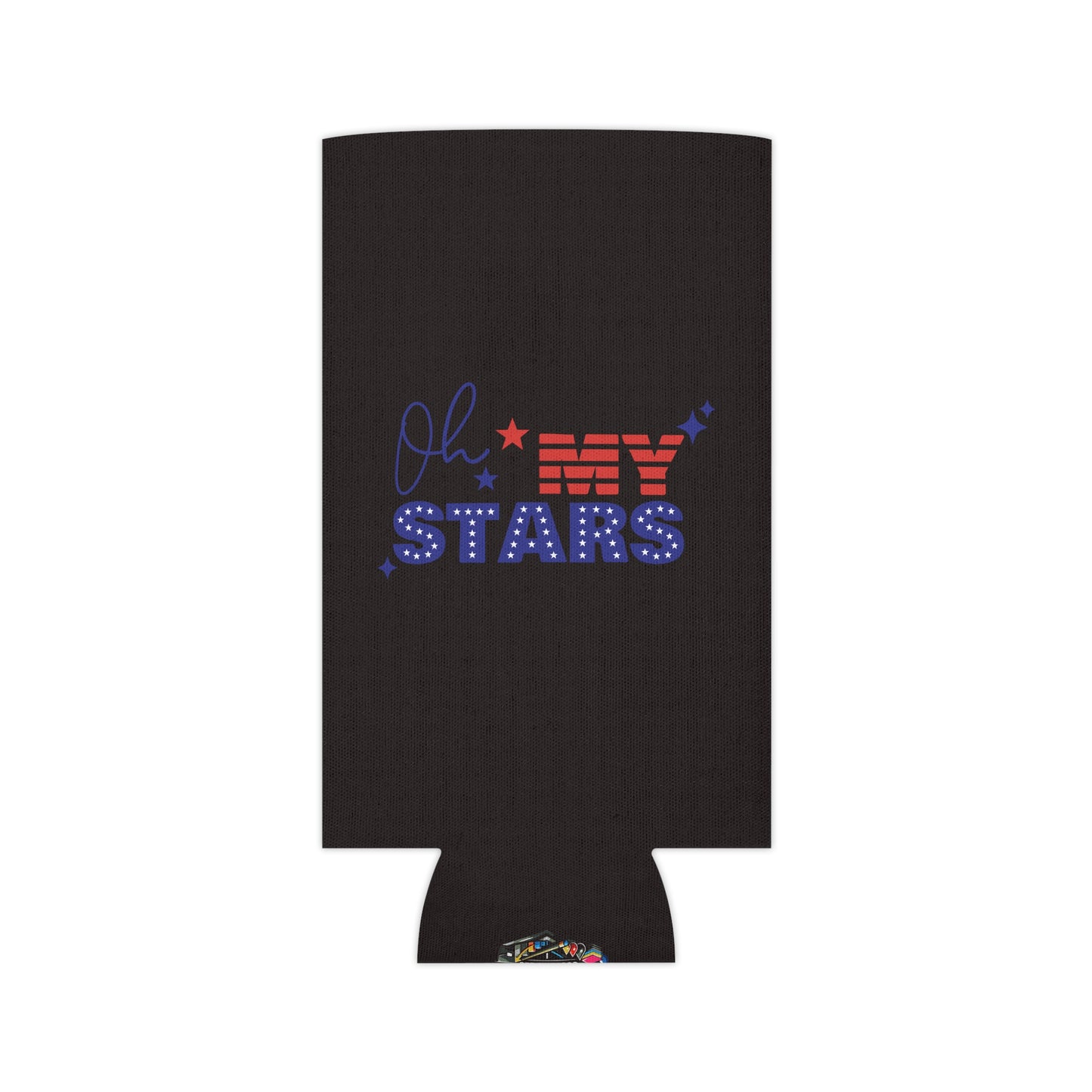 Oh My Stars Can Cooler – Patriotic 4th of July Beverage Koozie