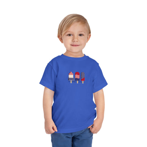 Toddler Tee — Patriotic Popsicle 4th of July Kids Shirt
