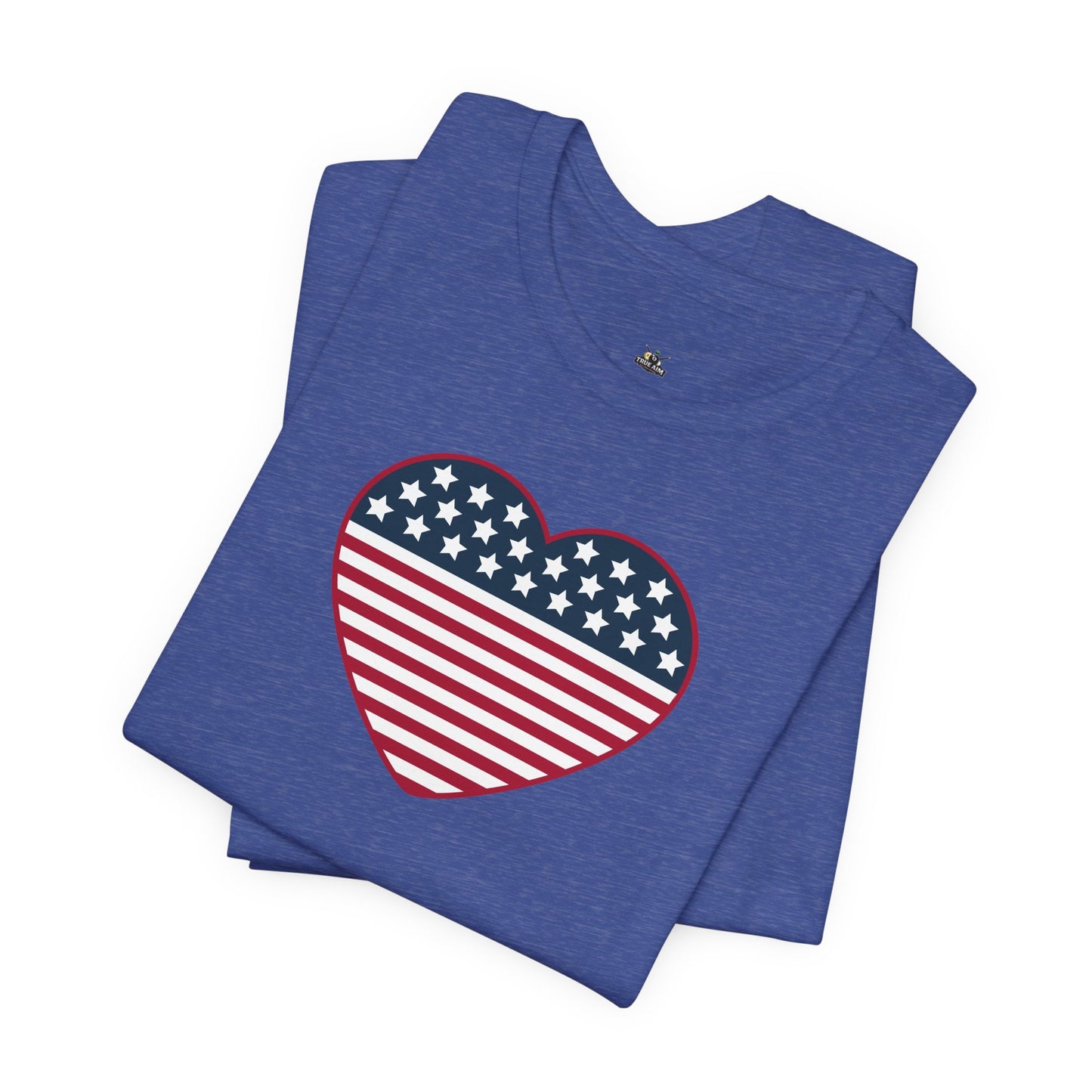 Patriotic Heart T-Shirt — American Flag Heart Tee for 4th of July & Independence Day