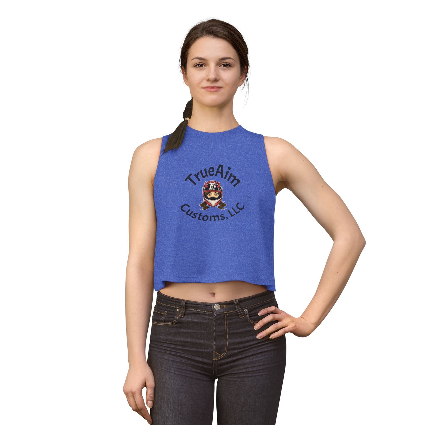 TrueAim Customs Logo Crop Top — Women's Branded Graphic Tank