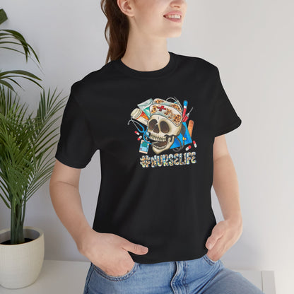 Nurse life Skull Graphic Tee