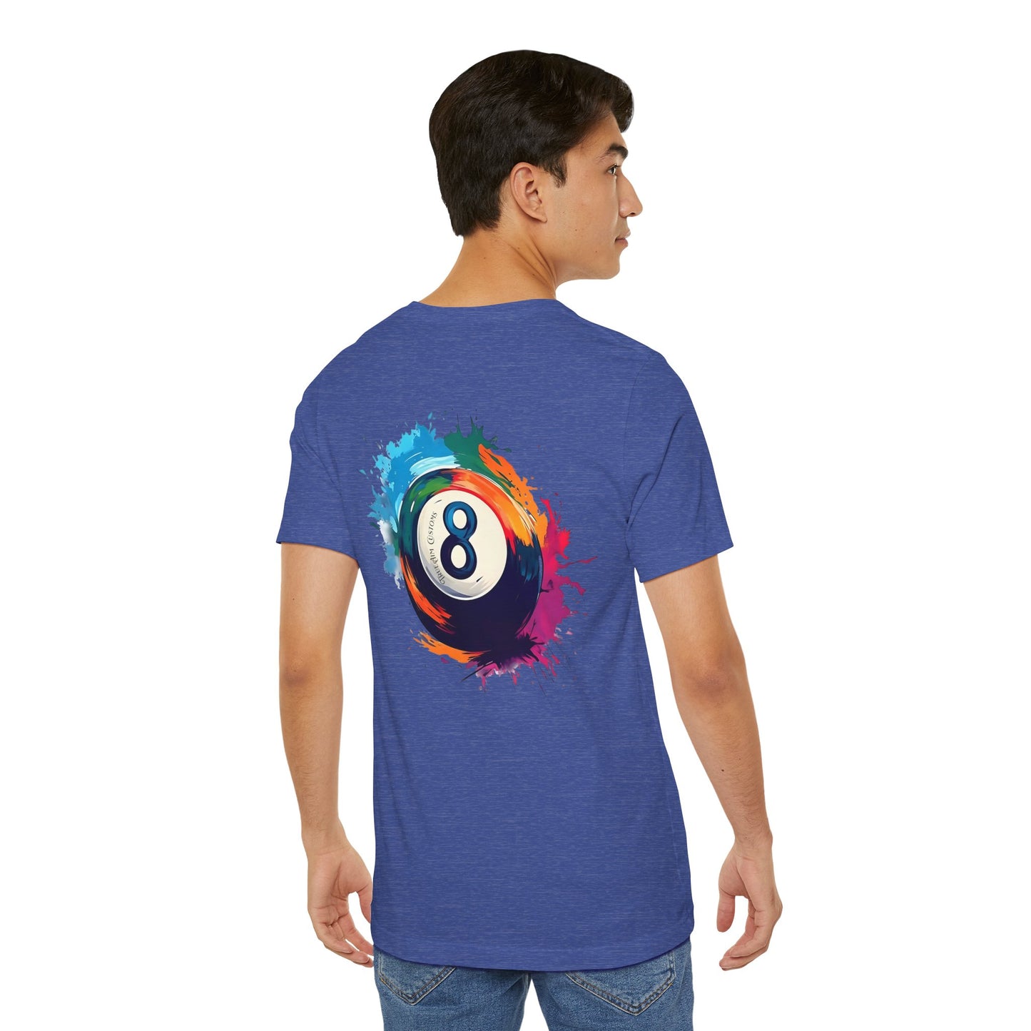 8 Ball Splash T‑Shirt — Colorful Pool Billiards Tee