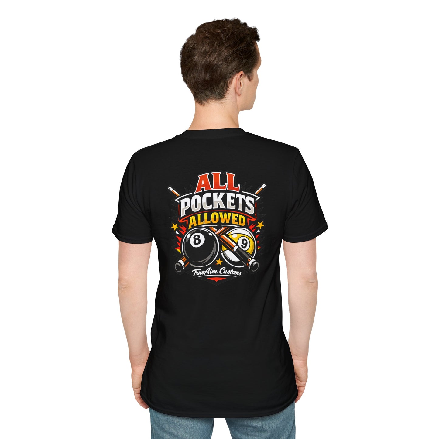 "All Pockets Allowed" Billiards Graphic Tee
