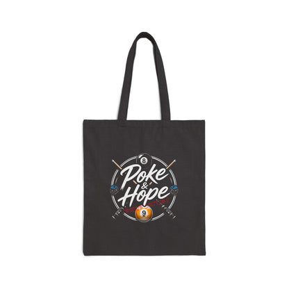 "Poke & Hope" / True Aim Billiards Canvas Tote