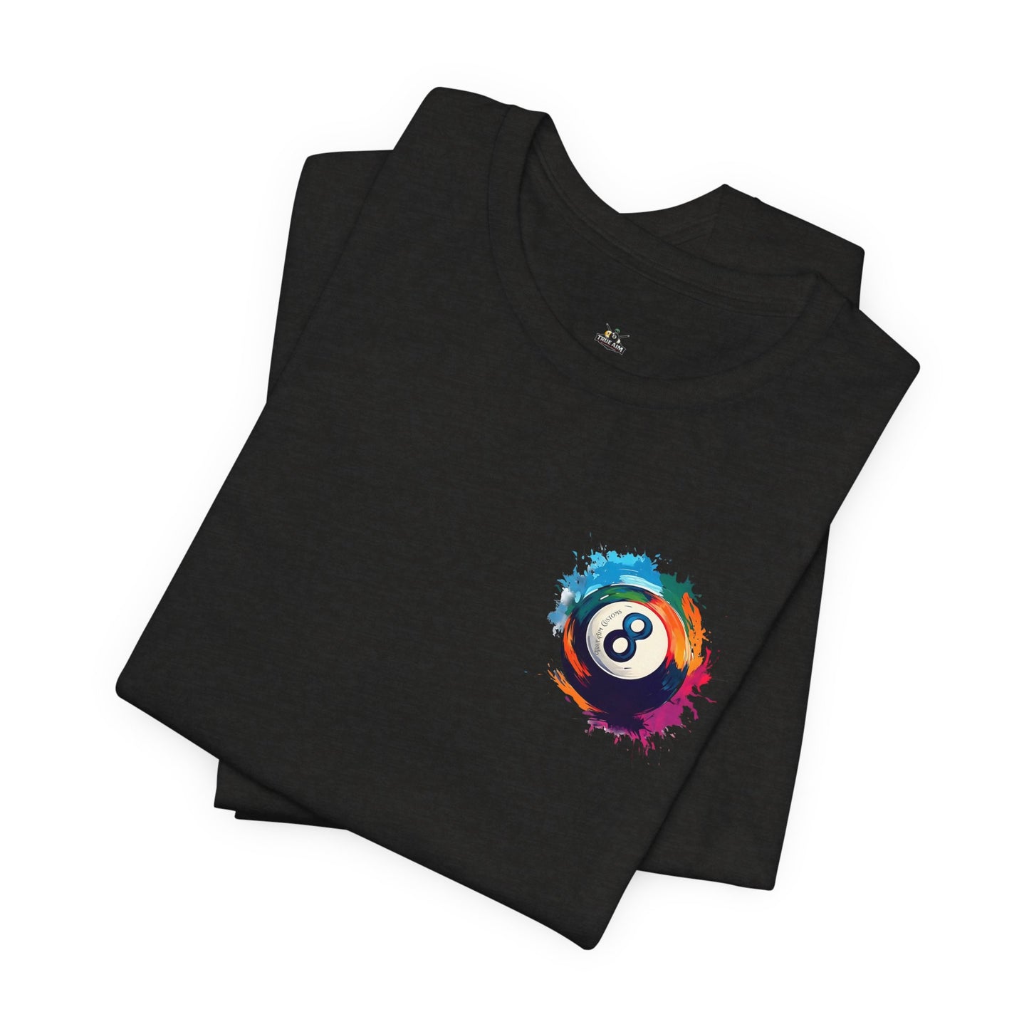 8 Ball Splash T‑Shirt — Colorful Pool Billiards Tee