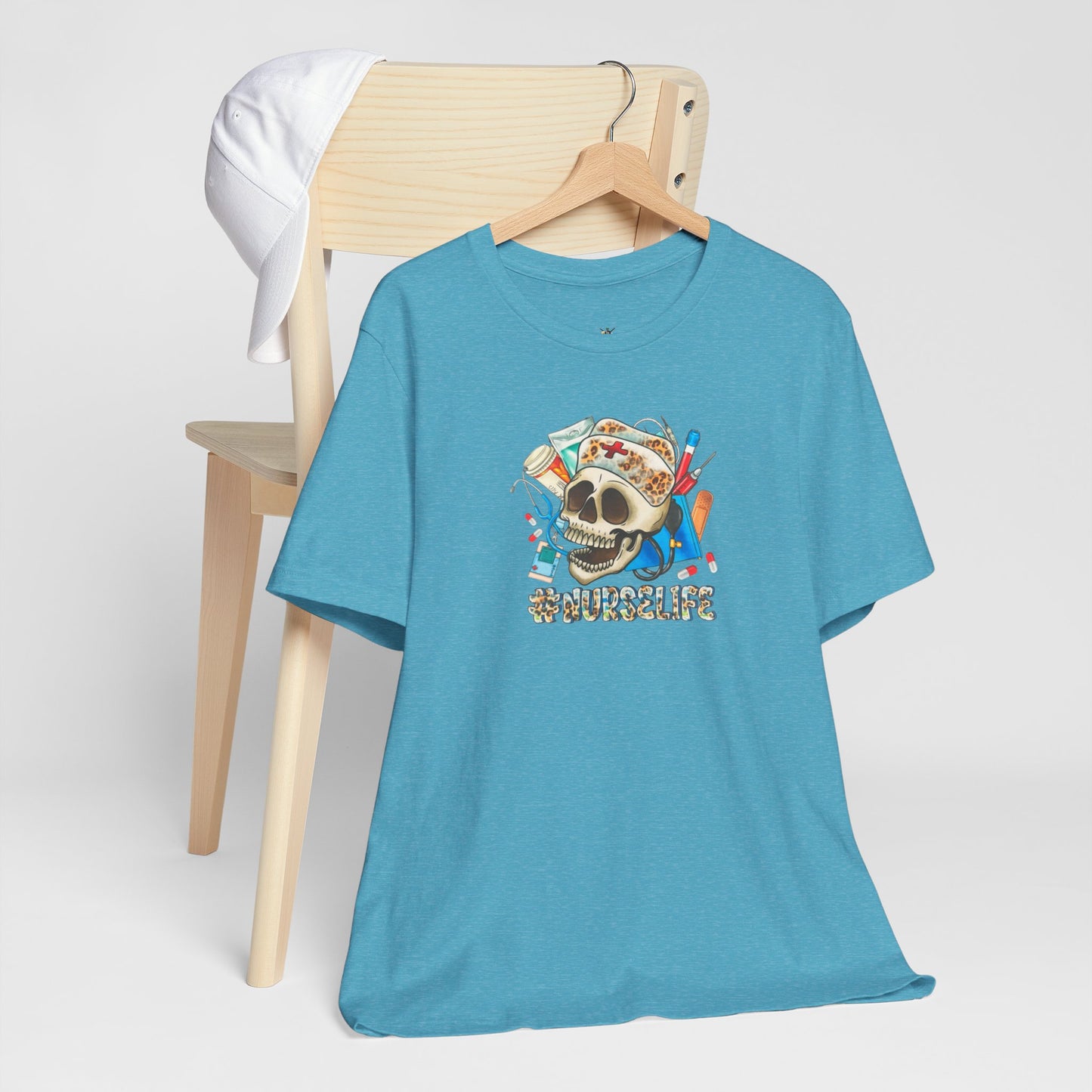 Nurse life Skull Graphic Tee