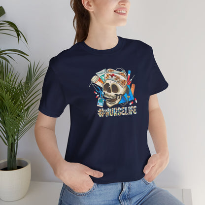 Nurse life Skull Graphic Tee