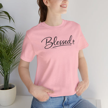 Blessed Minimalist Tee - White Short Sleeve Shirt