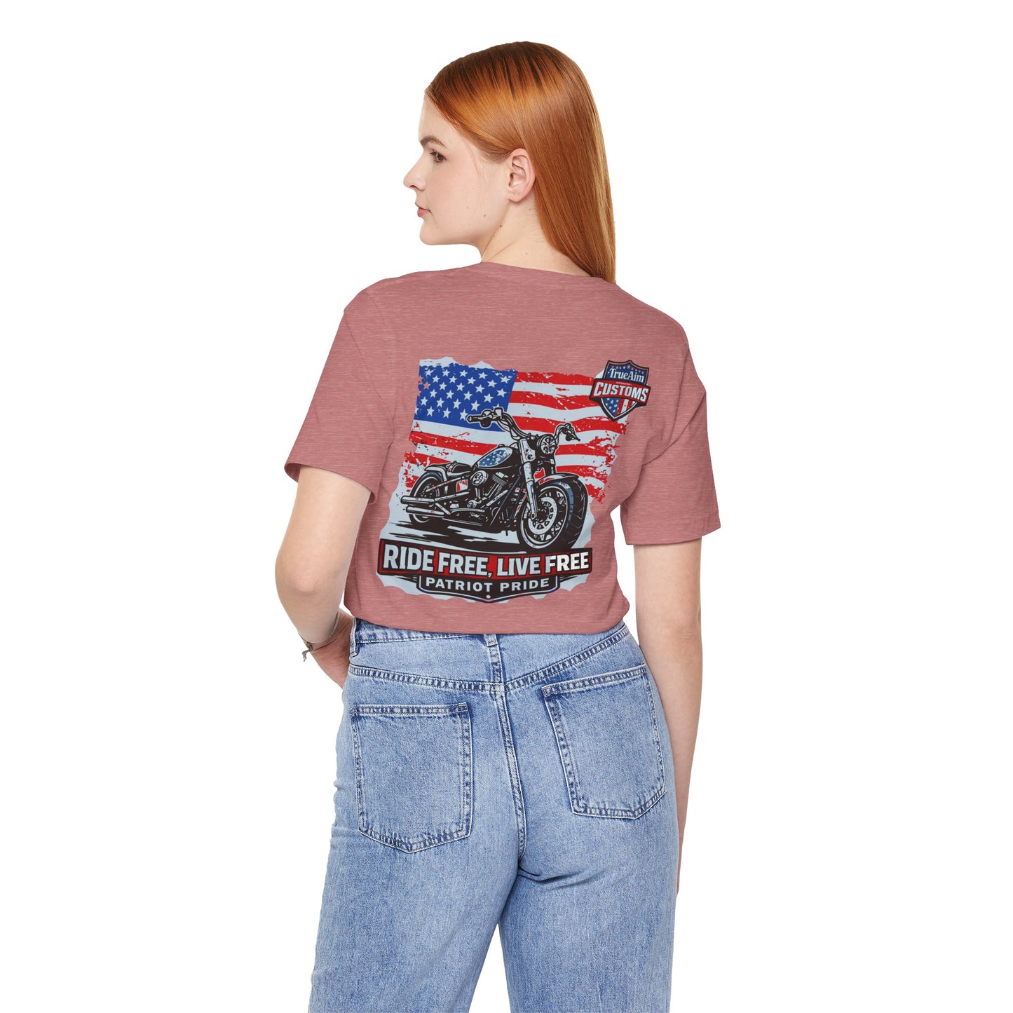 Freedom Motorcycle T-Shirt – American Flag Biker Tee