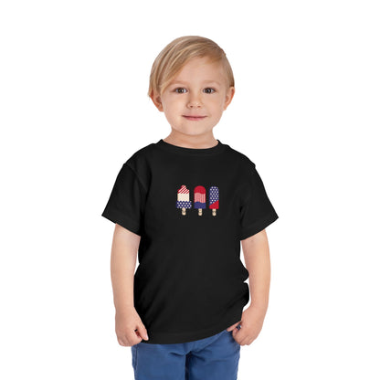 Toddler Tee — Patriotic Popsicle 4th of July Kids Shirt