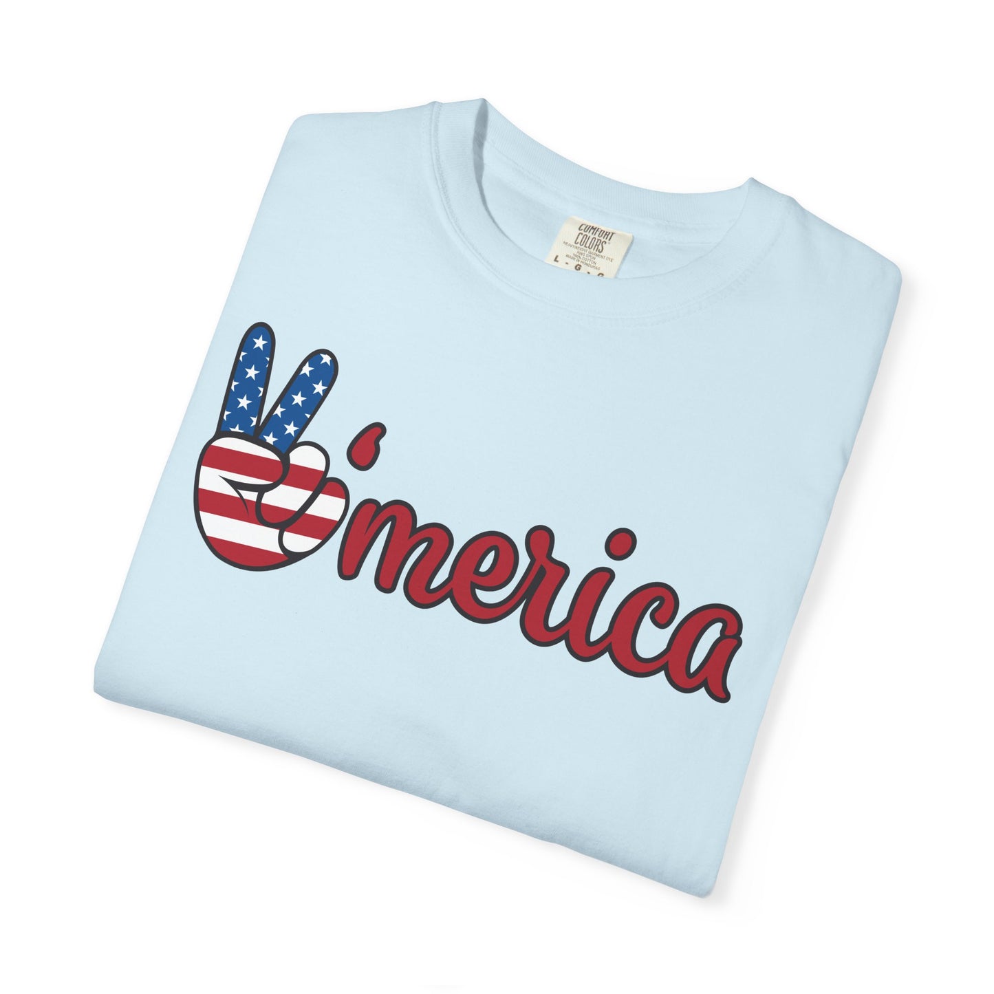 'Merica Peace Sign T-shirt – American Flag Patriotic Tee for 4th of July