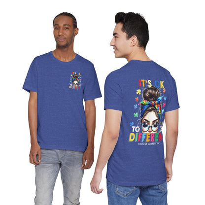 Autism Awareness Tee — "It's OK to Be Different" Graphic T-Shirt