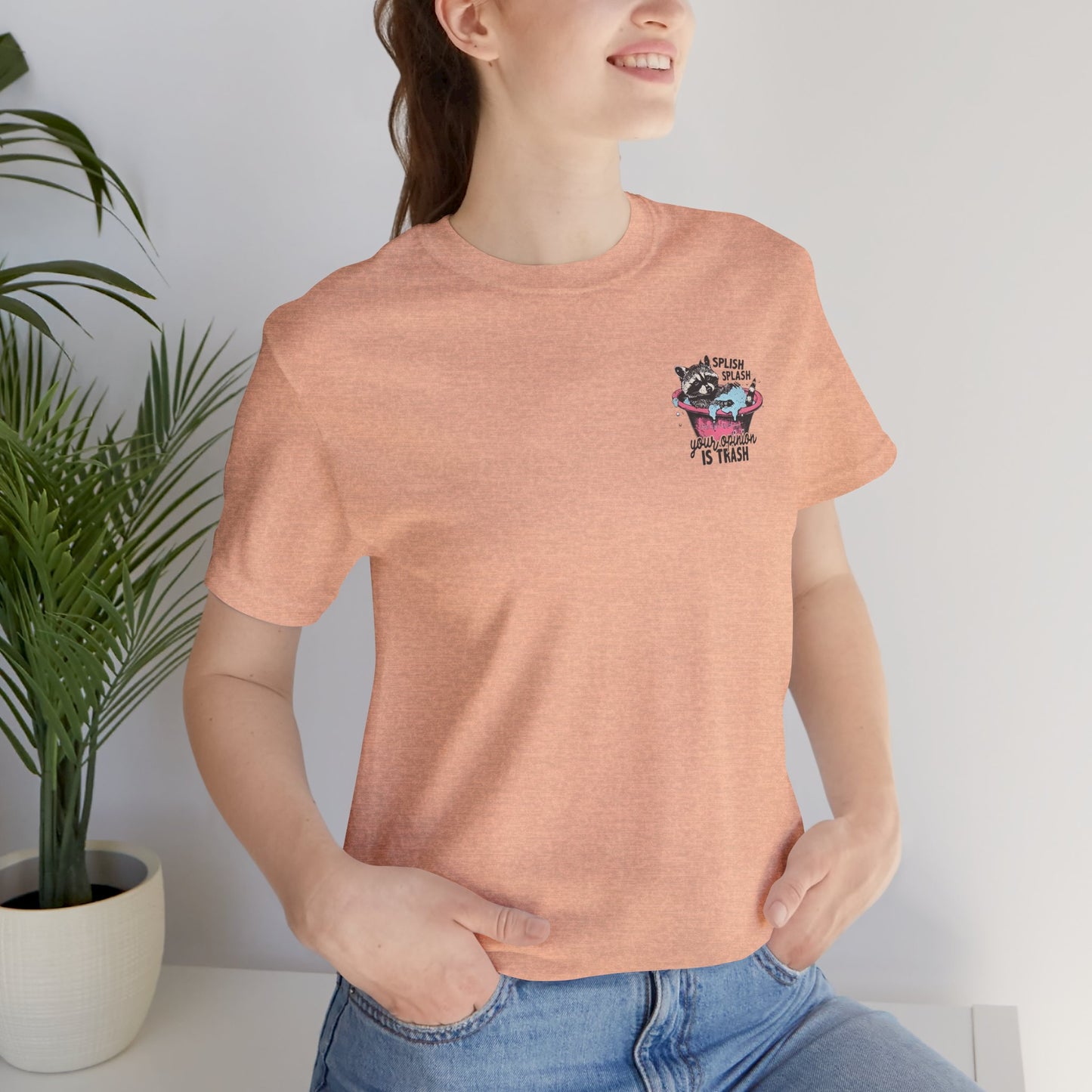 Raccoon 'Splish Splash, Your Opinion Is Trash' Graphic Tee