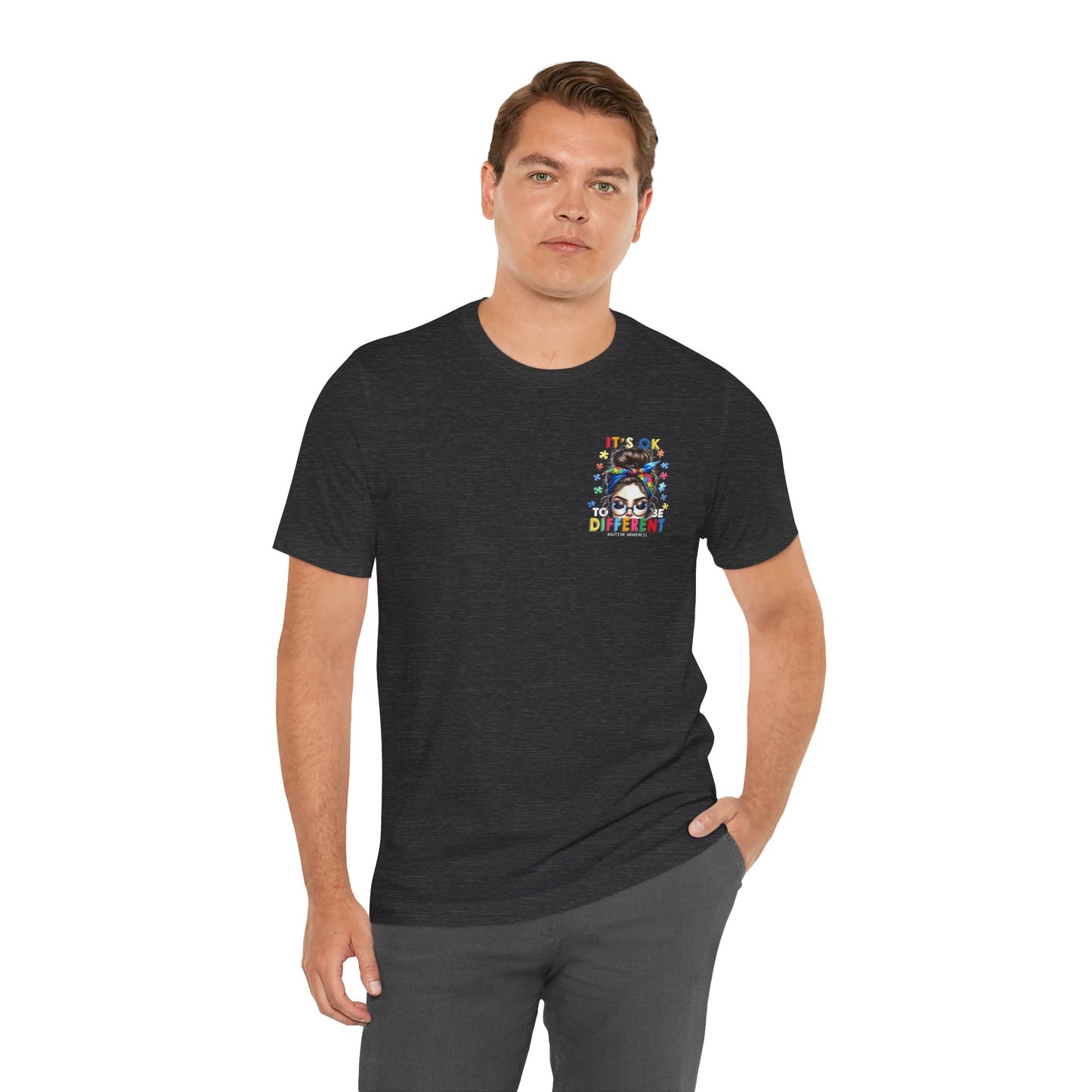 Autism Awareness Tee — "It's OK to Be Different" Graphic T-Shirt