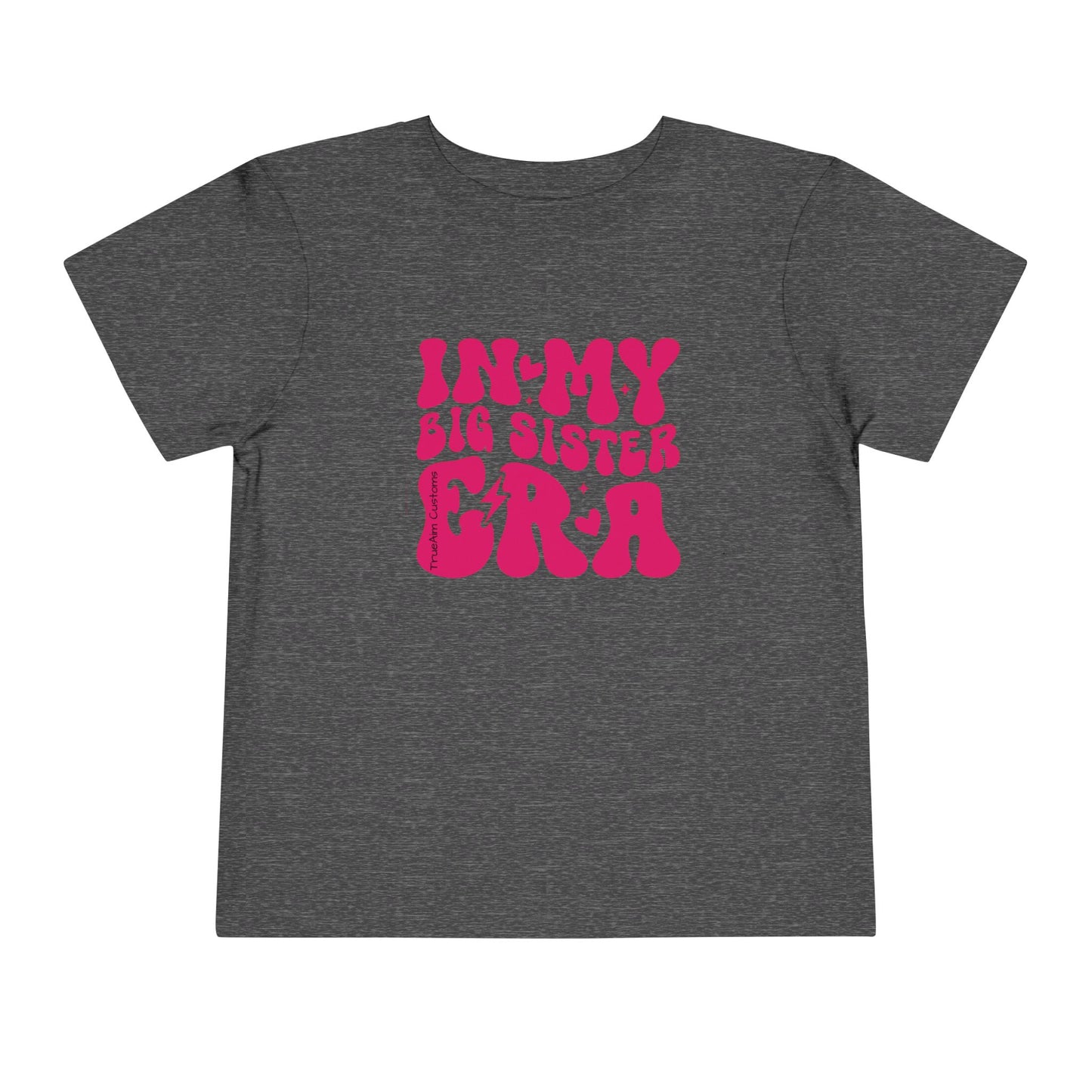Toddler Tee — "In My Big Sister Era" Retro Pink Announcement Shirt