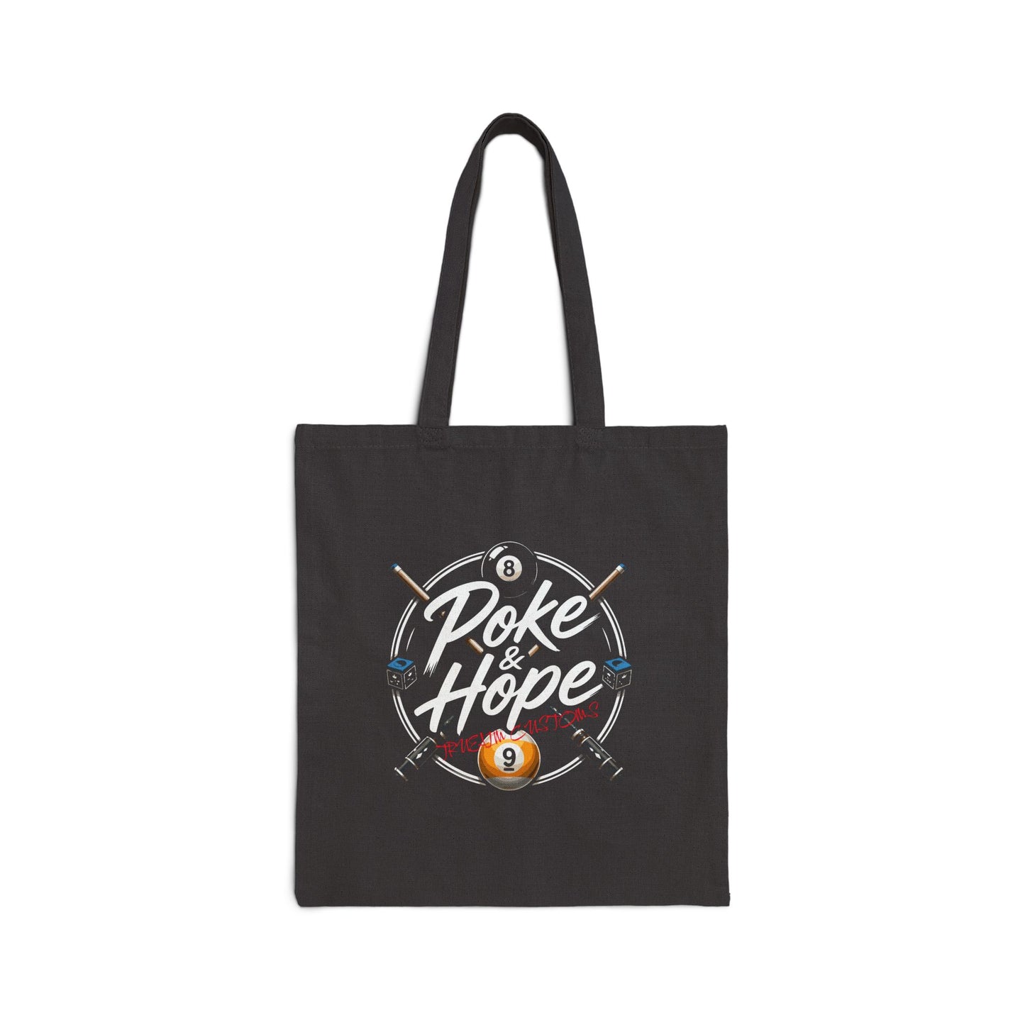 "Poke & Hope" / True Aim Billiards Canvas Tote