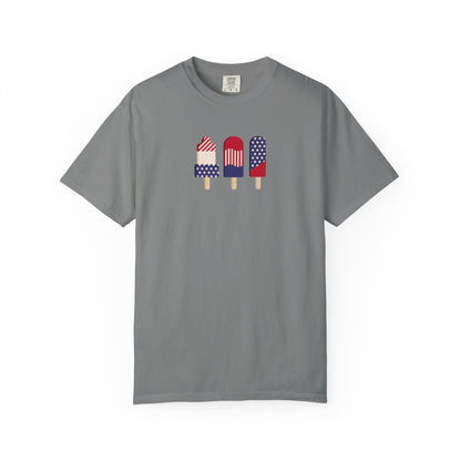 Patriotic Popsicle T-Shirt — USA Flag Ice Cream Graphic Tee