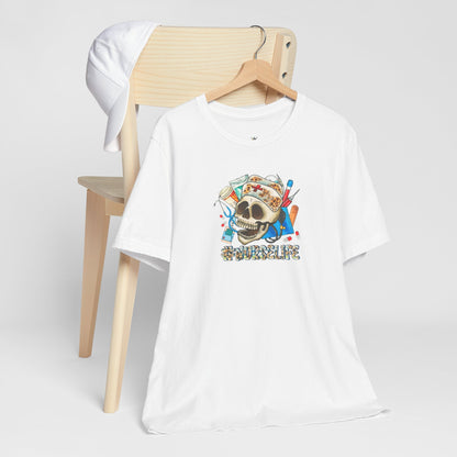 Nurse life Skull Graphic Tee