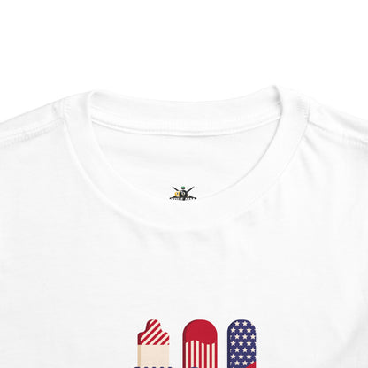Toddler Tee — Patriotic Popsicle 4th of July Kids Shirt