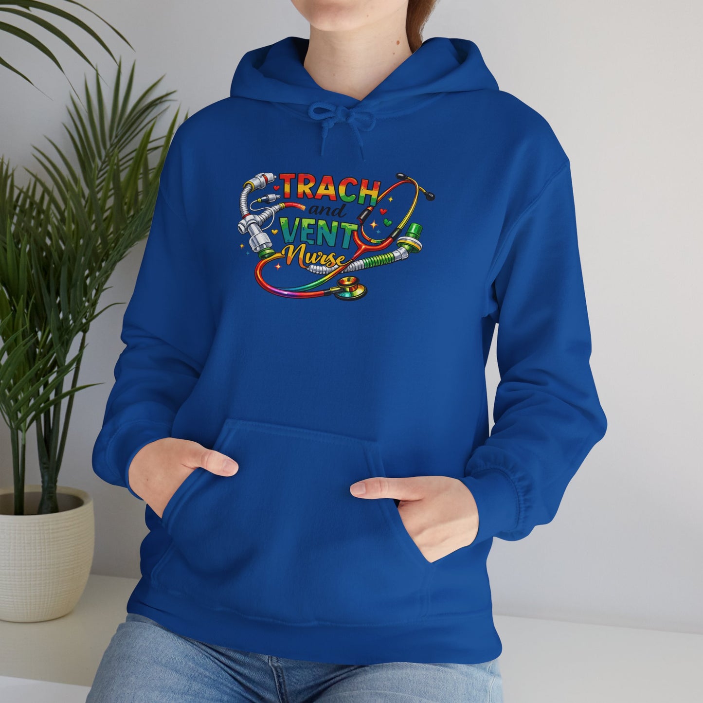 TRACH & VENT Nurse bold color Pullover