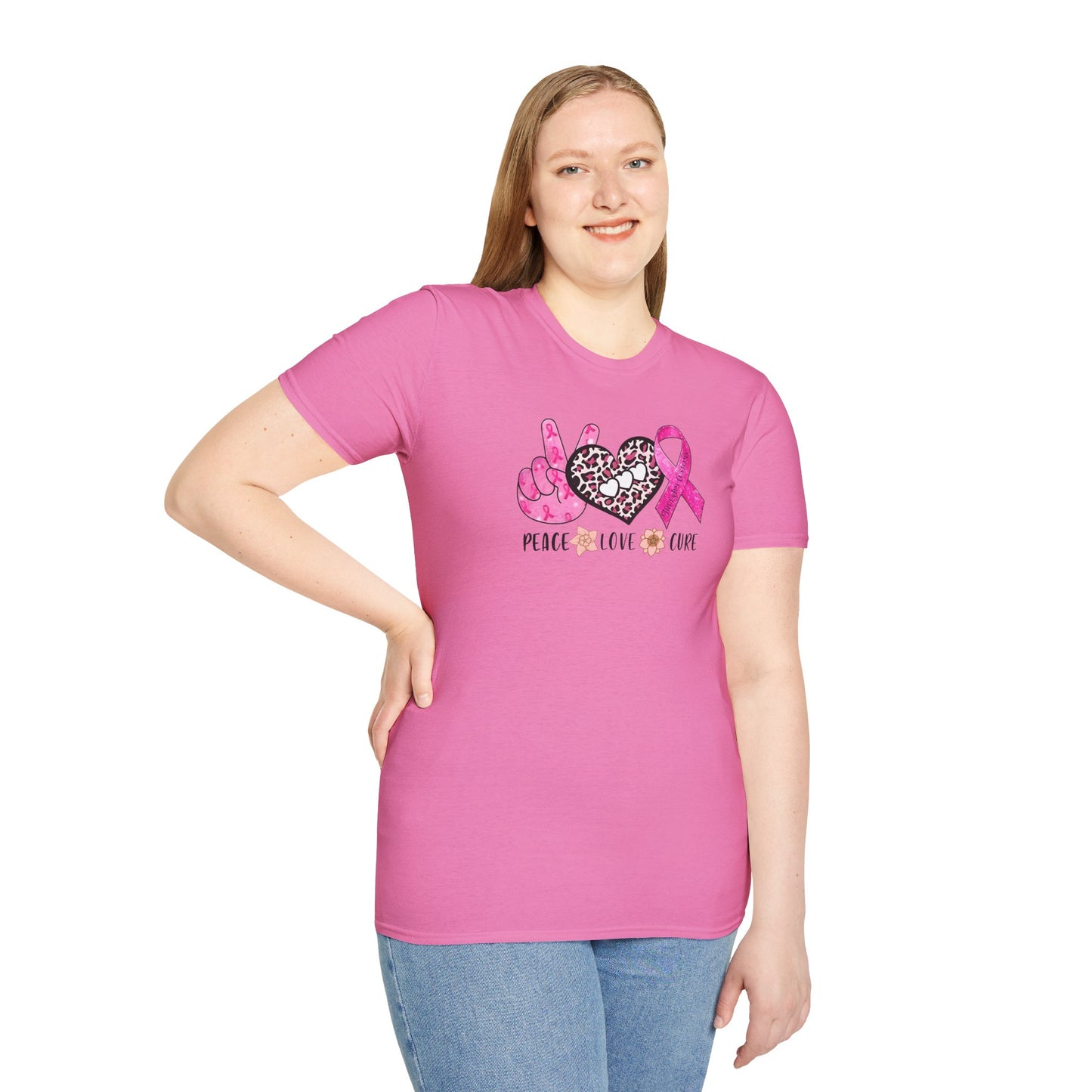 Breast Cancer Awareness Peace Love Hope T-Shirt
