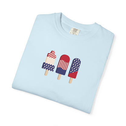 Patriotic Popsicle T-Shirt — USA Flag Ice Cream Graphic Tee