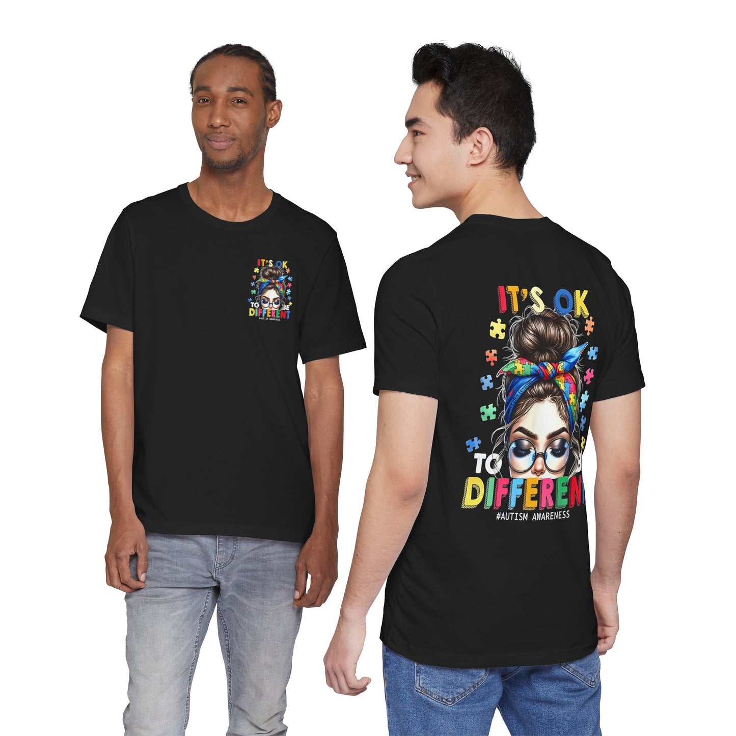 Autism Awareness Tee — "It's OK to Be Different" Graphic T-Shirt