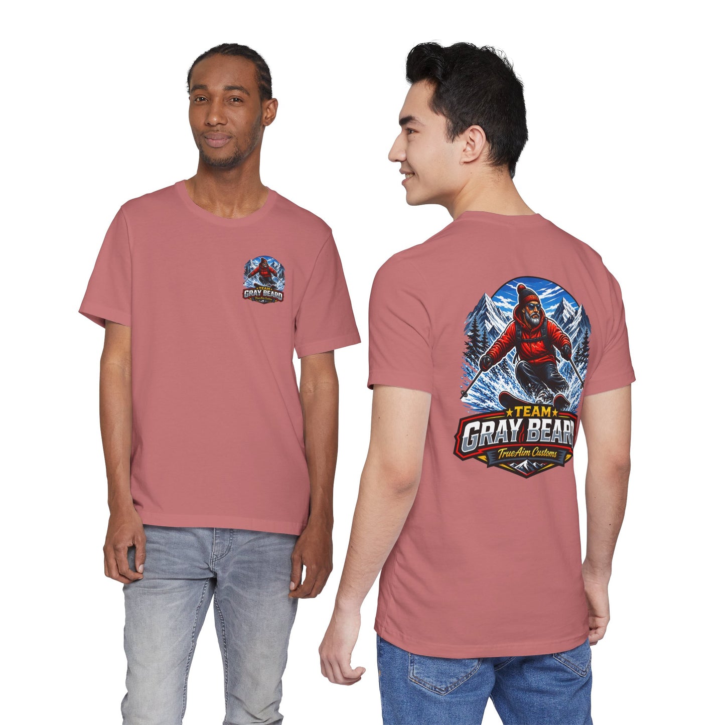 Gray Beard Ski Team T-Shirt — Vintage Mountain Skiing Graphic Tee