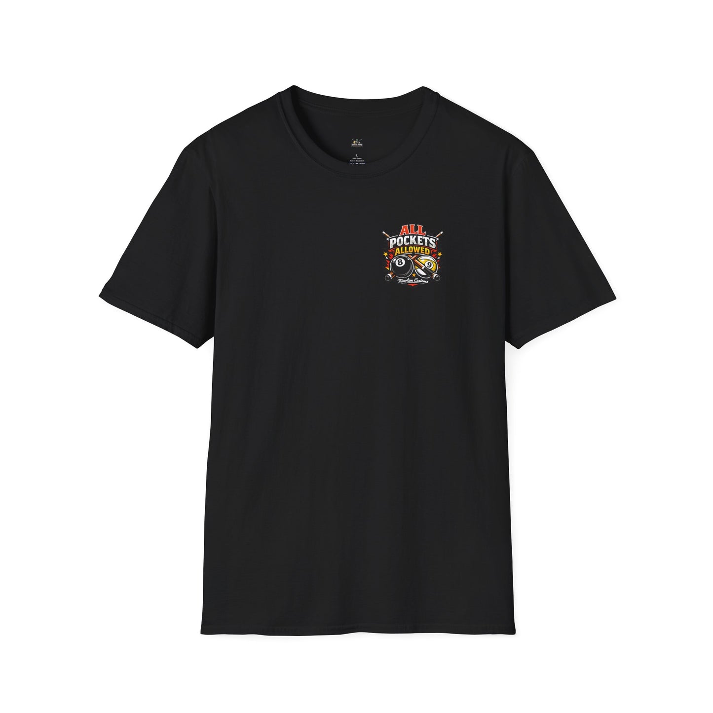 "All Pockets Allowed" Billiards Graphic Tee