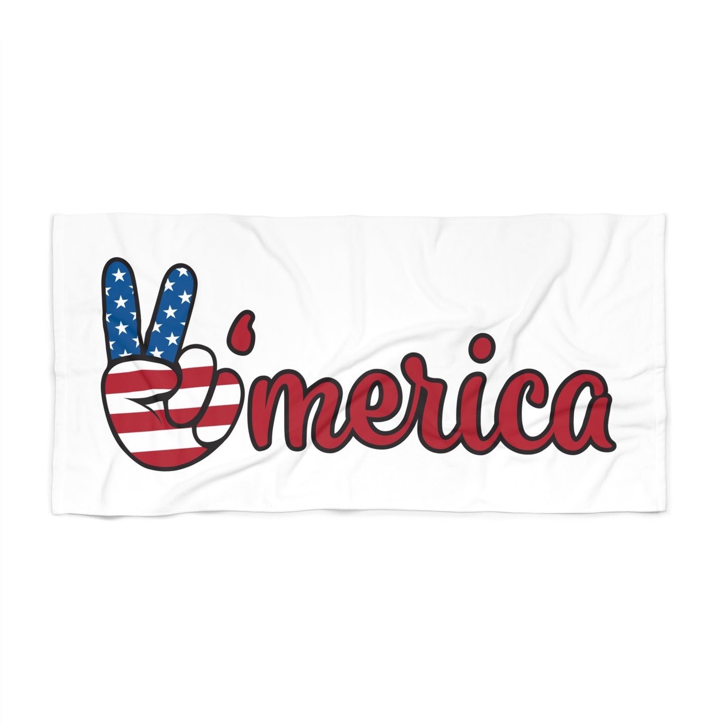 'Merica Peace Sign Beach Towel — Patriotic American Flag Pool & Beach Towel
